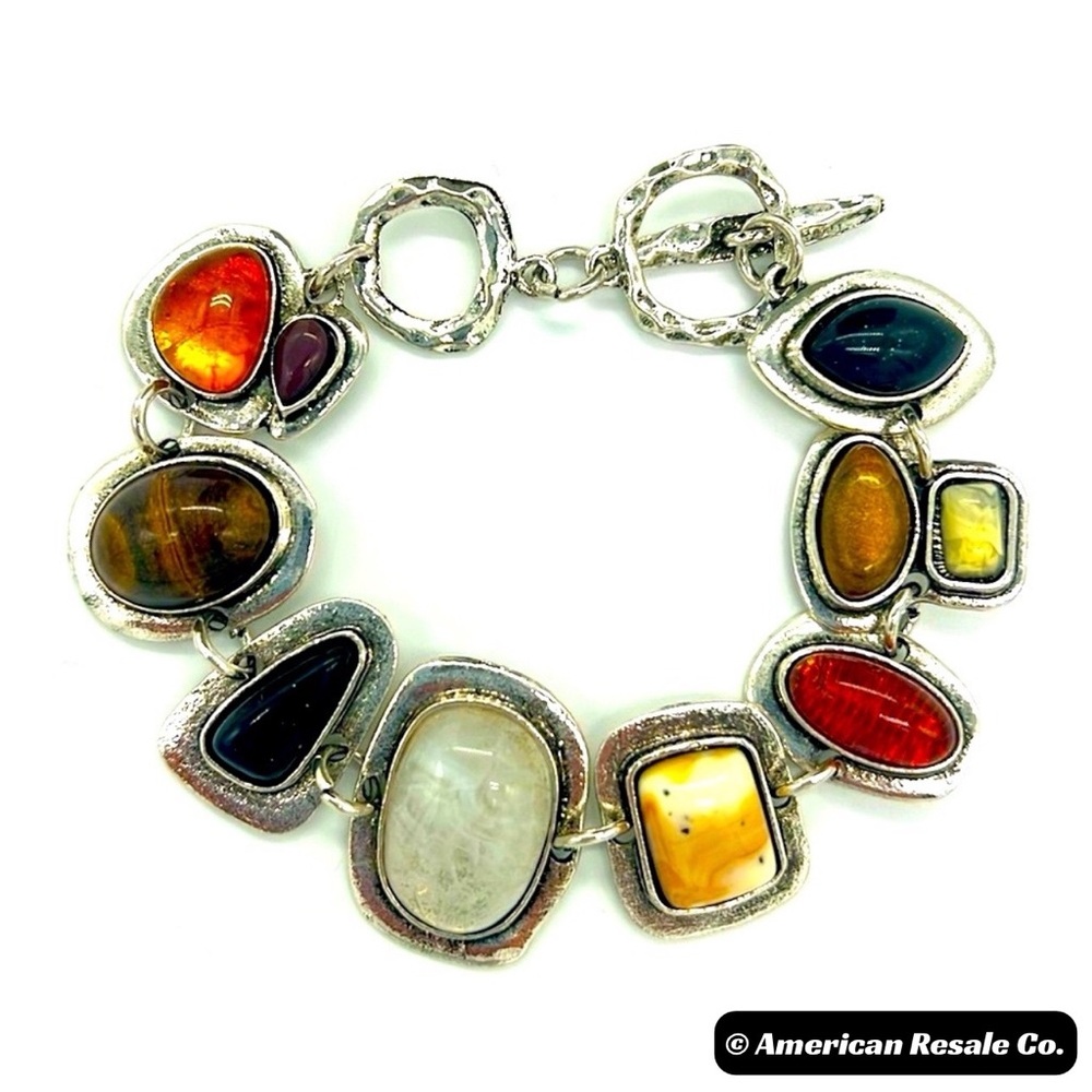 Chunky Silver bracelet, Vintage style boho bracelet, Statement Bracelet